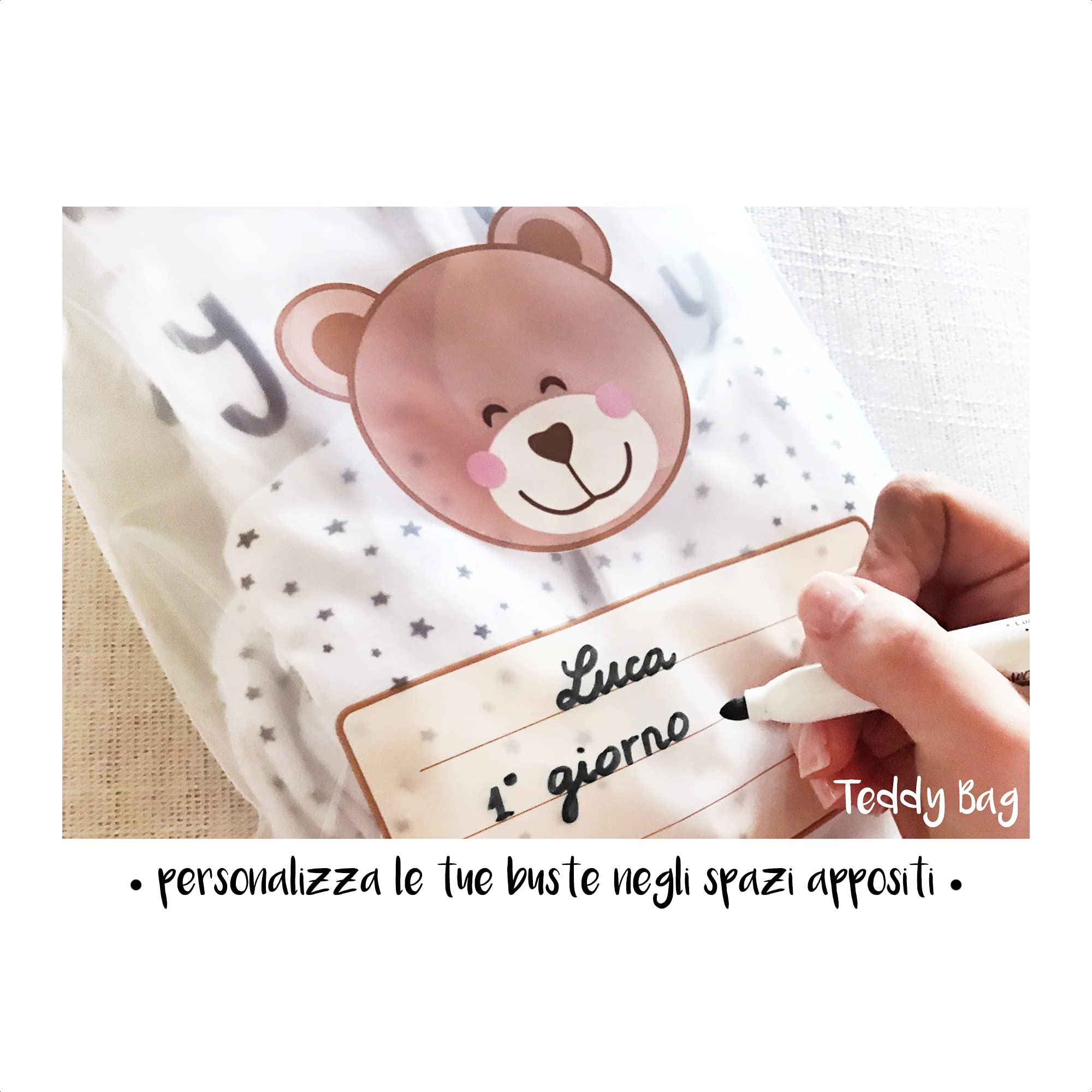 Teddy Bag 8 bustine corredino nascita - Be Brave Boutique