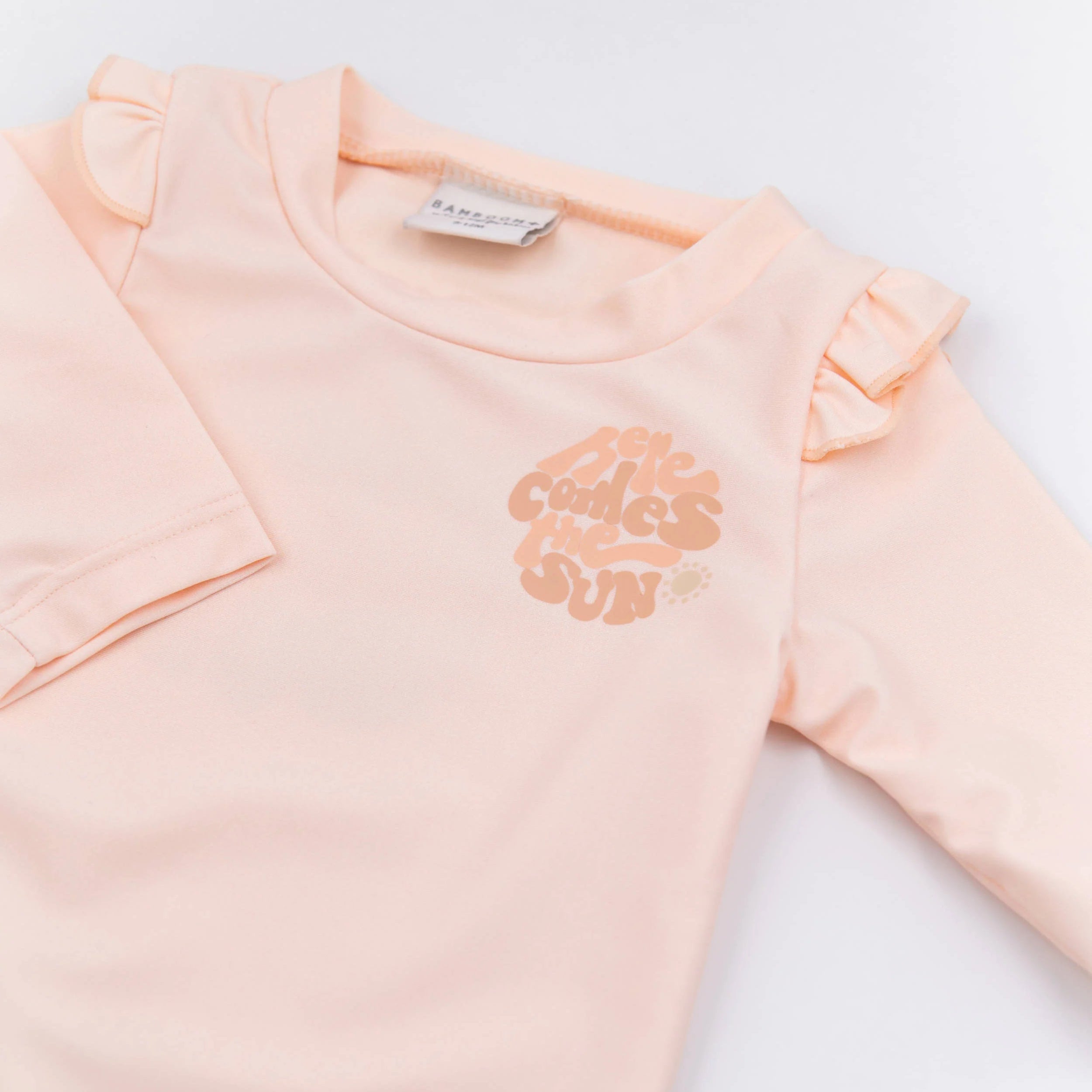 T-shirt Mare Maniche 3/4 UV50+- Bimba - LOGO HERE COMES THE SUN 325 - Be Brave Boutique