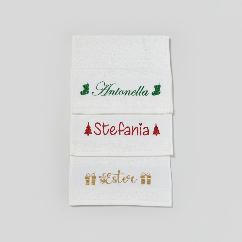 Asciugamani  Natalizio personalizzato idea regalo Natale - Be Brave Boutique