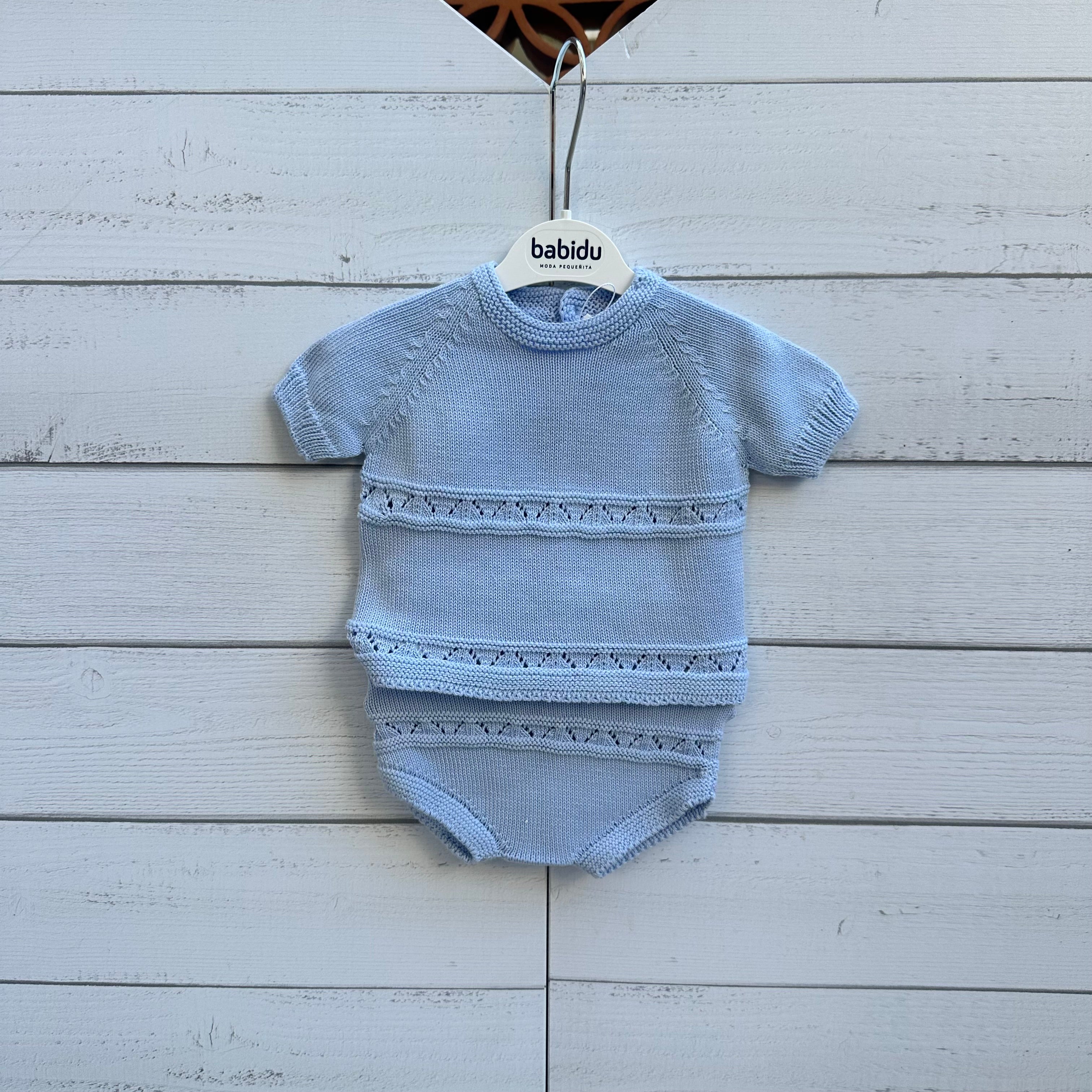 Completo nascita in Filo Azzurro - Be Brave Boutique