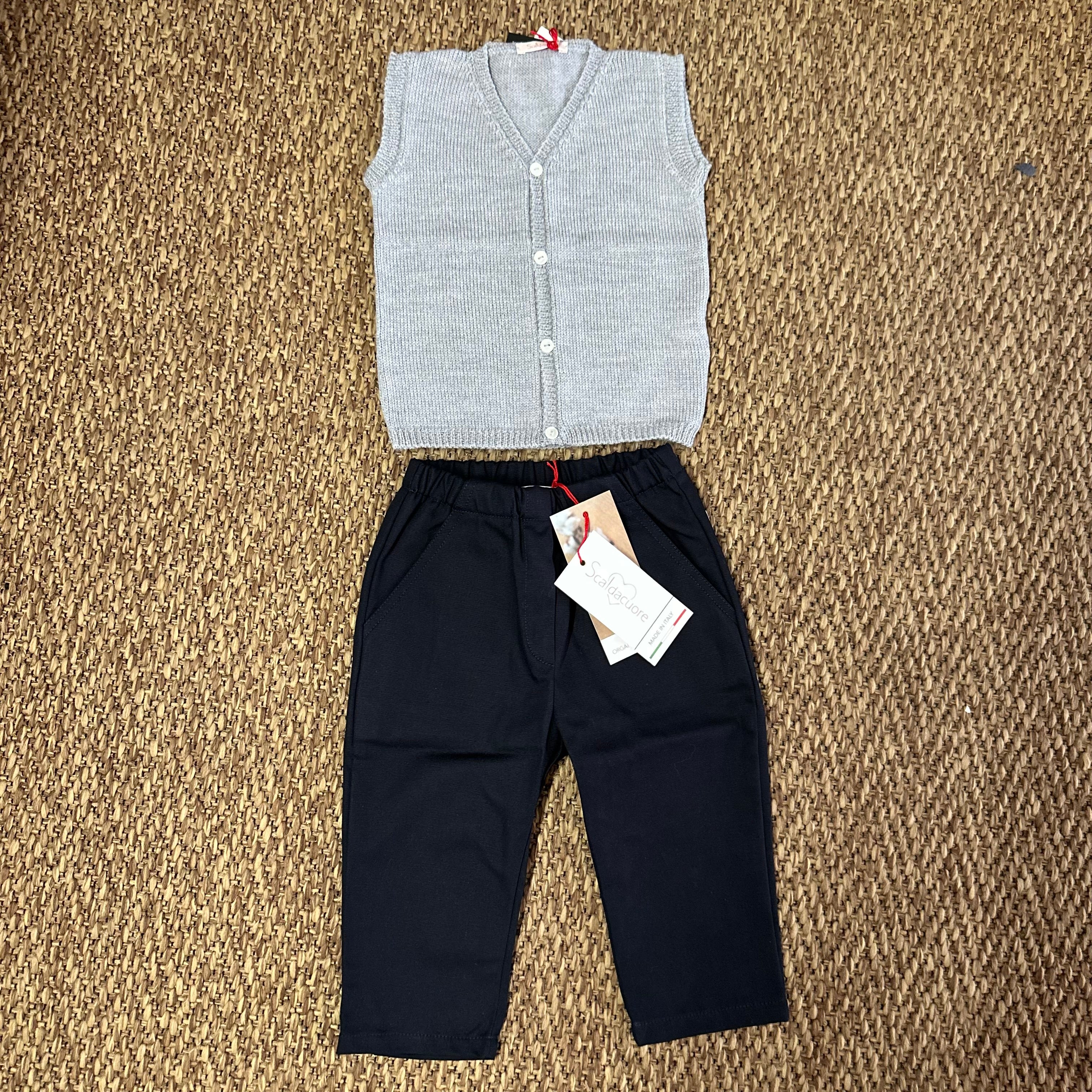 Completo Bimbo Pantalone e Gilet In Lana - Be Brave Boutique