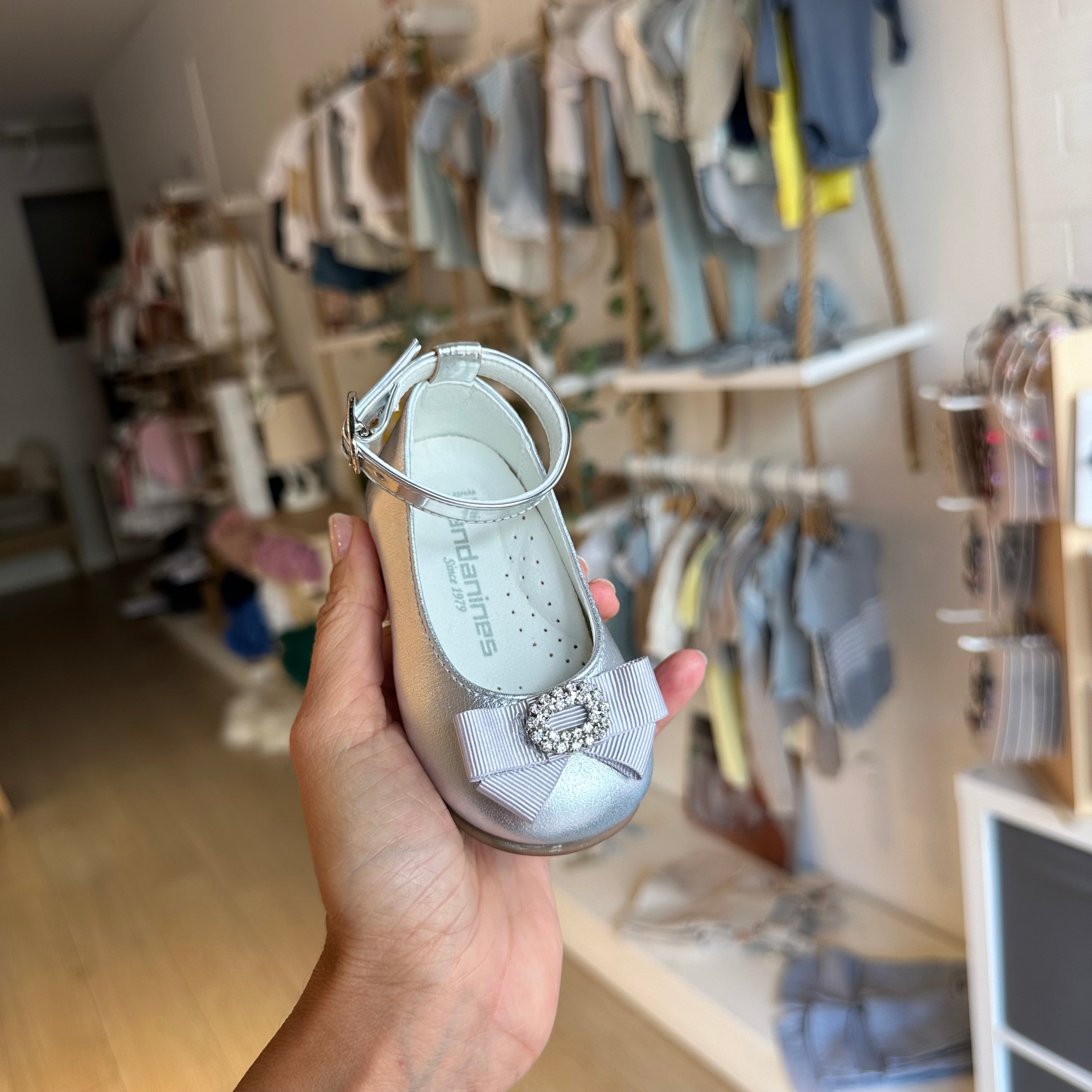 ANDANINES Ballerine eleganti  Argento con plantare anatomico - Be Brave Boutique