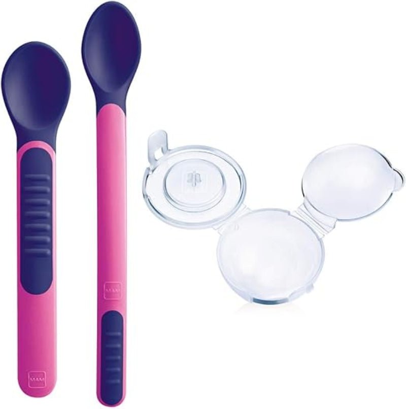 Cucchiaini con coperchio MAM- posate per bambini Termosensibili 2 Pezzi