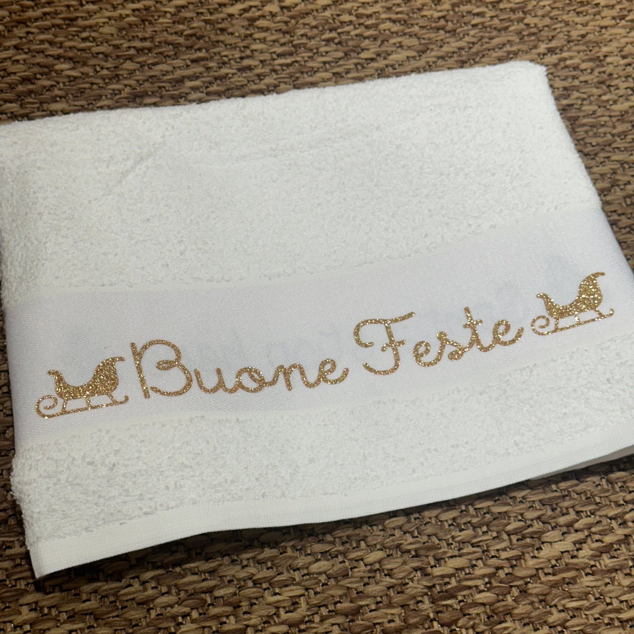 Asciugamani  Natalizio personalizzato idea regalo Natale - Be Brave Boutique