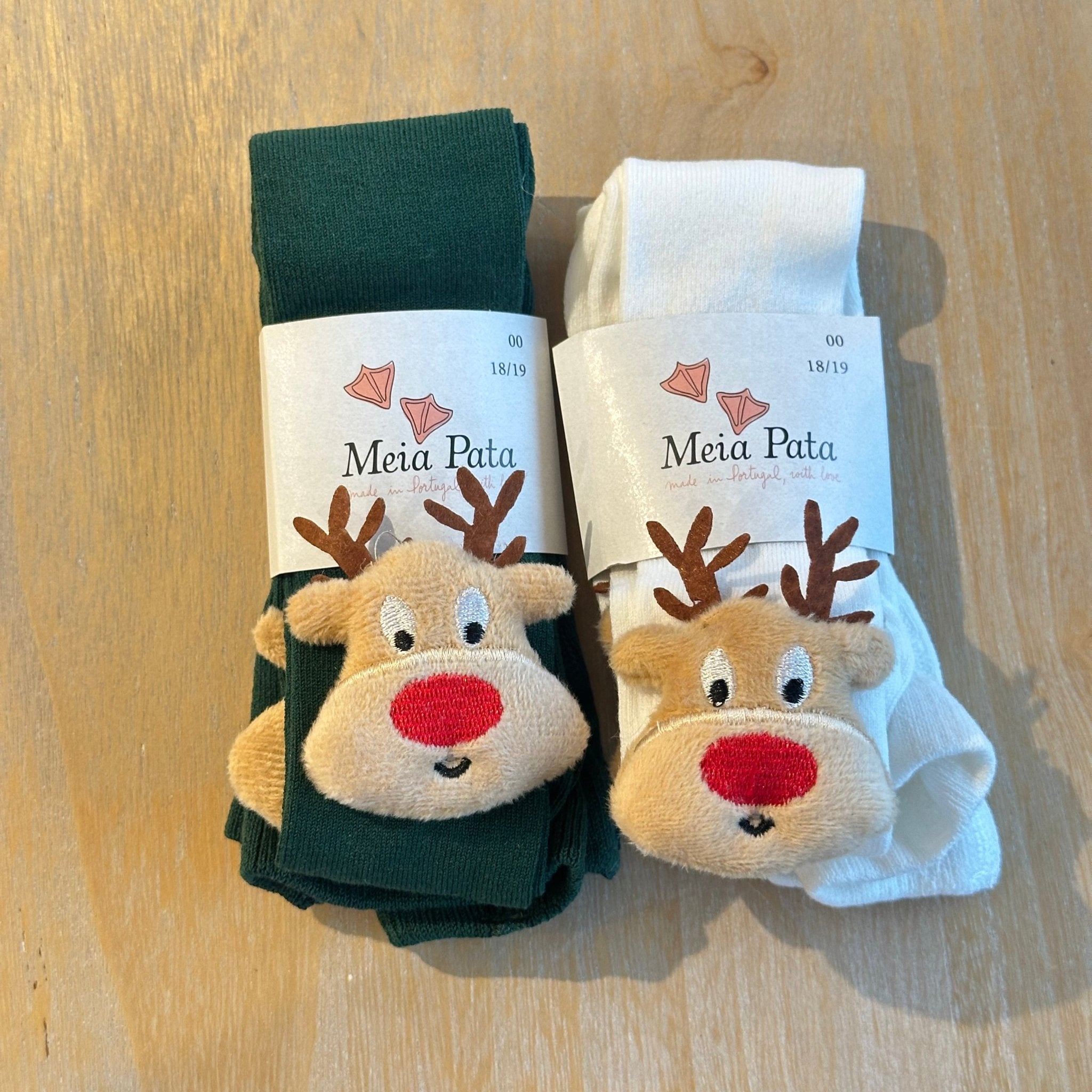 Calzamaglia Natalizia per bambini con Renna  Meia Pata - Be Brave Boutique