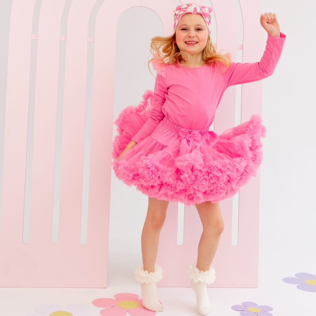 Gonna Ampia in Tulle  Rosa Bubble Gum - Be Brave Boutique