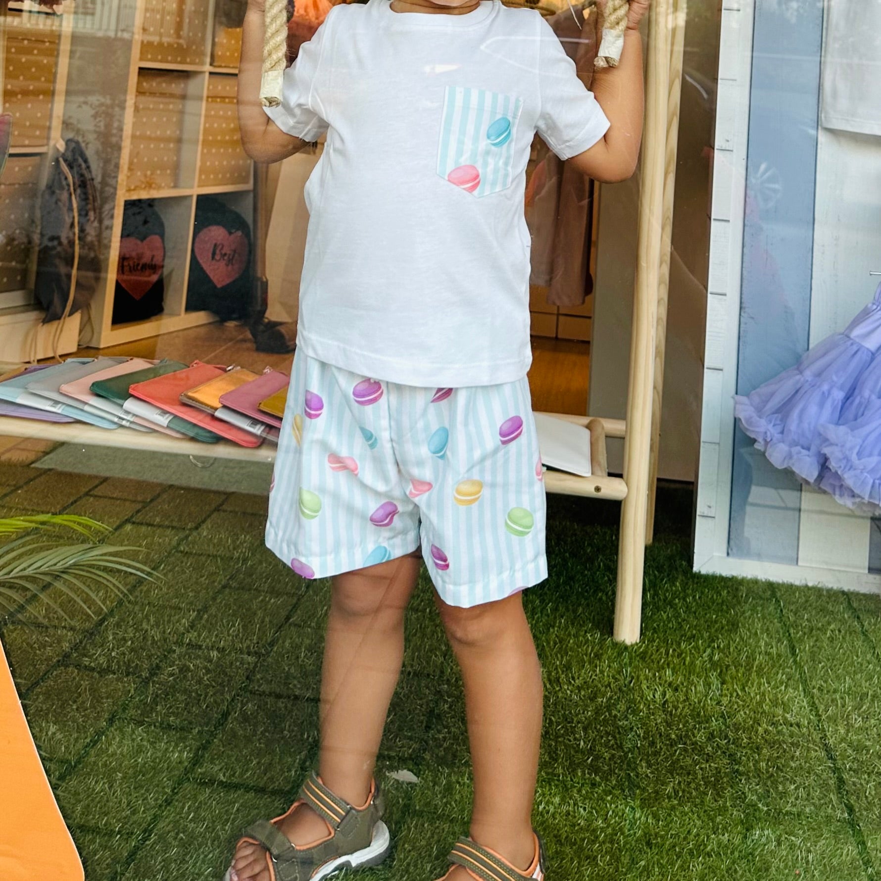 Tshirt cotone bimbo Macarons - Be Brave Boutique