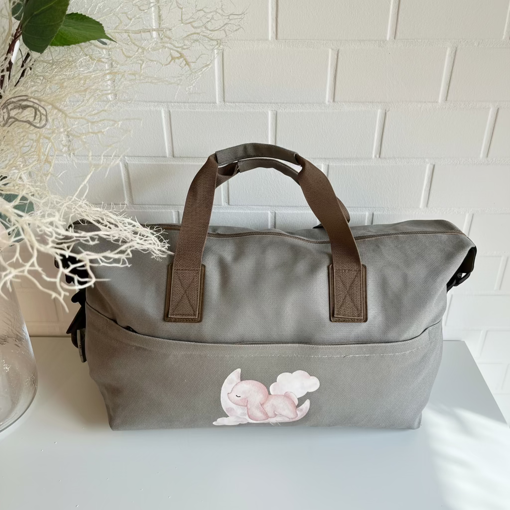 Borsa Multifunzionale adattabile al Passeggino e Personalizzabile Coniglietto su Nuvola - Be Brave Boutique
