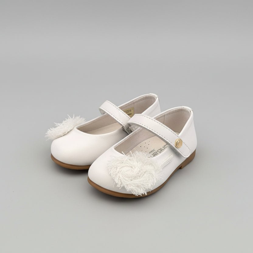ANDANINES Ballerine eleganti Bianco con fiori  e plantare anatomico - Be Brave Boutique