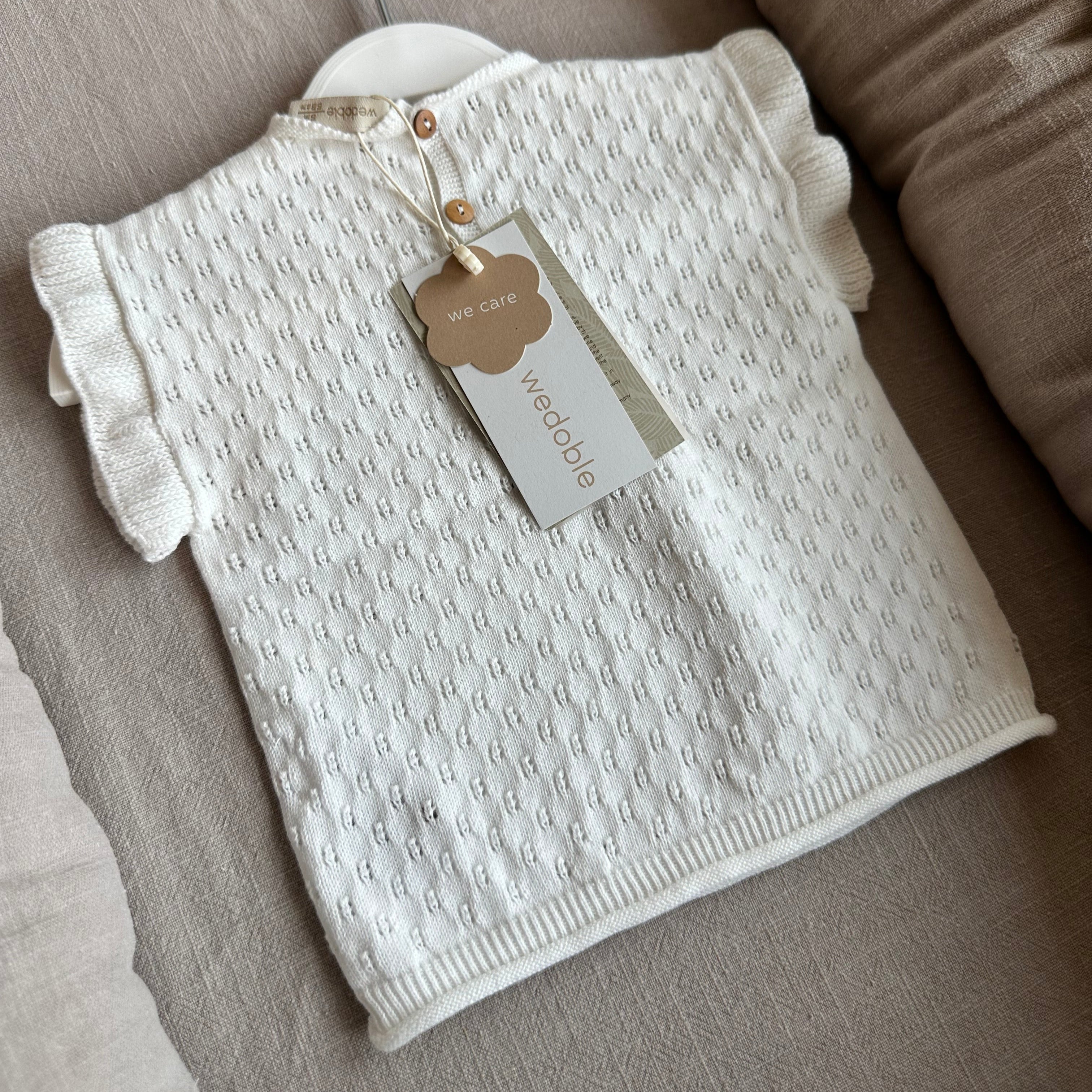 T-shirt in Maglia Fine con Maniche Volant – Wedoble - Be Brave Boutique