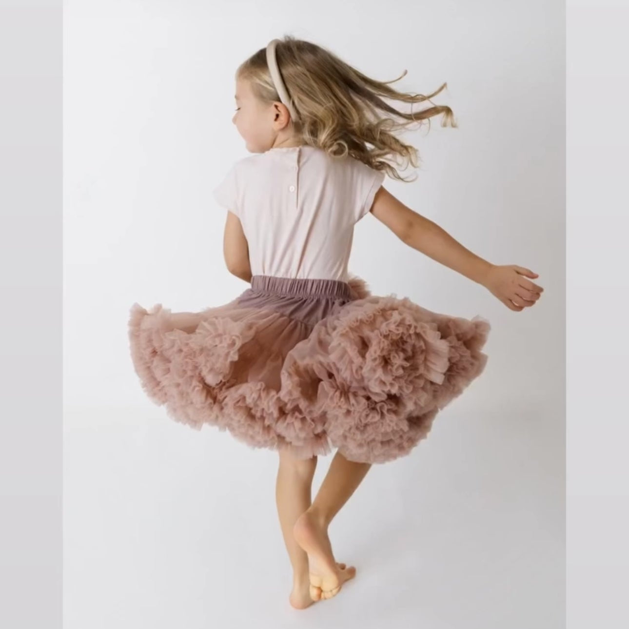 Gonna Ampia in Tulle Venetian Pink - Be Brave Boutique