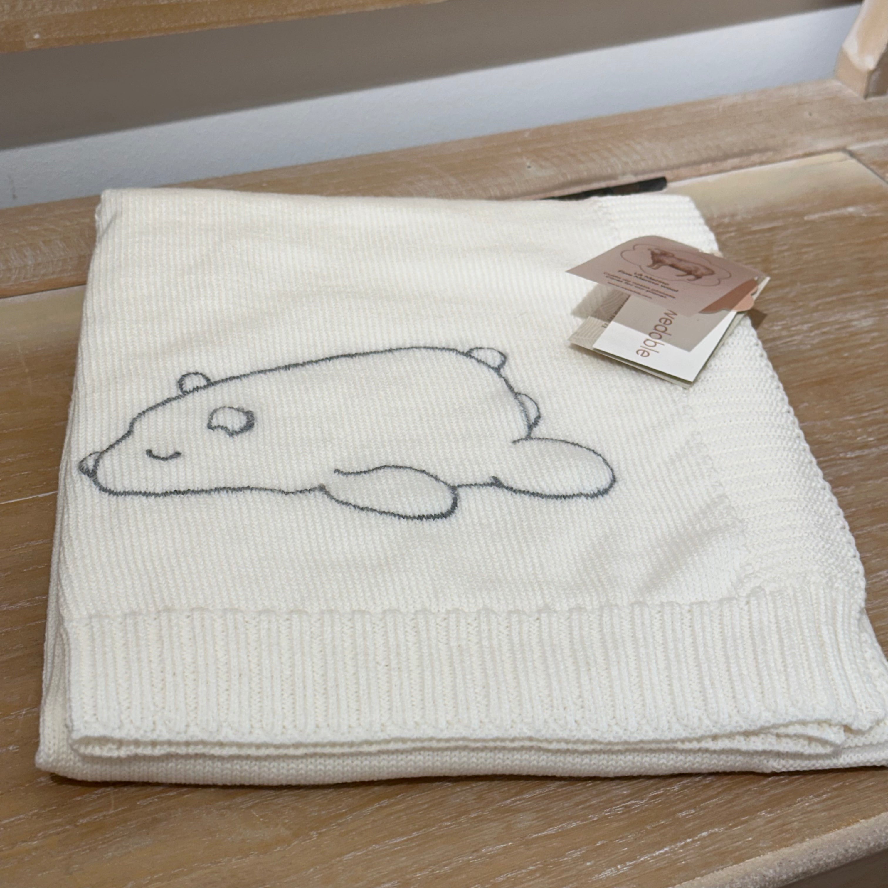 Coperta  lana merino Orso Polare - Be Brave Boutique