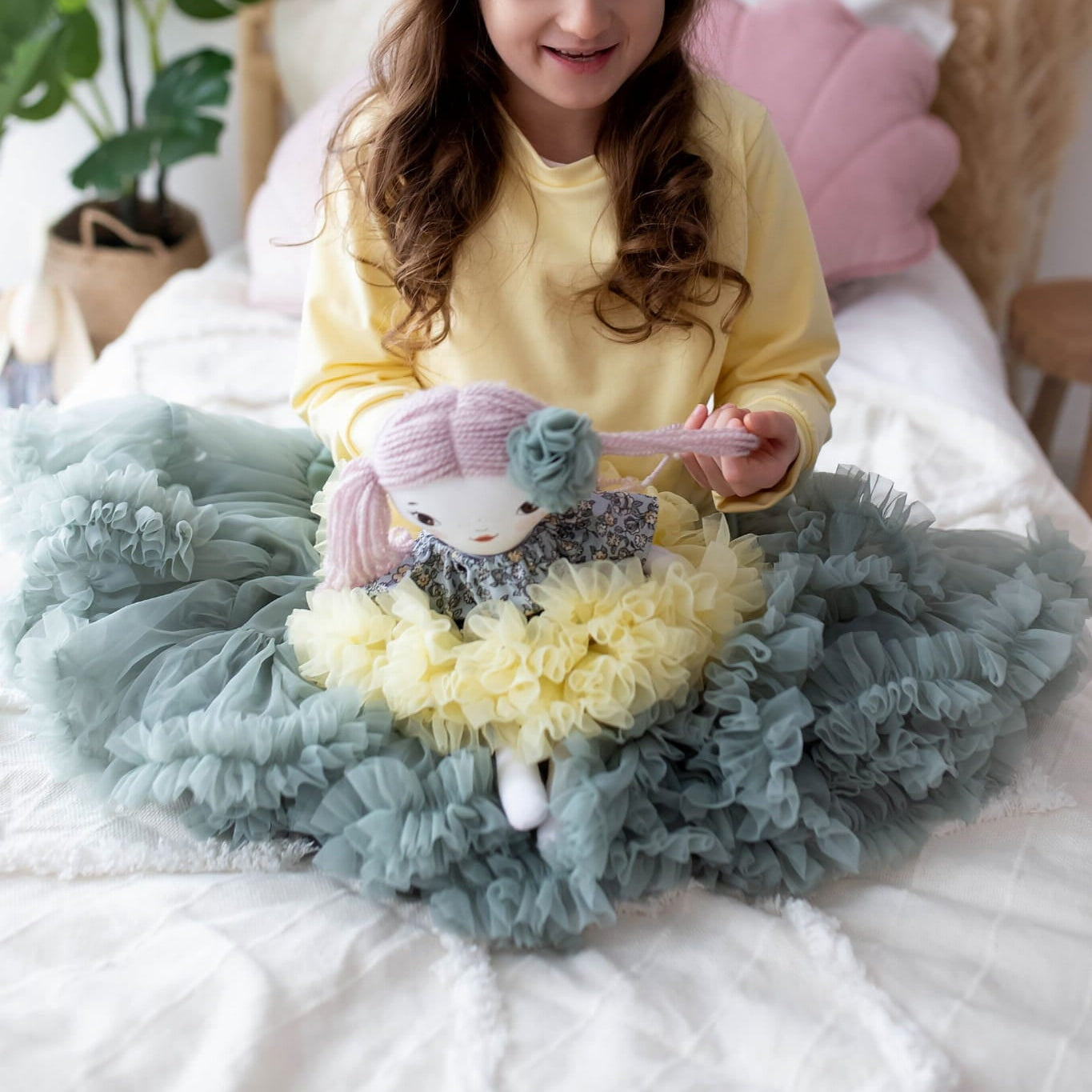 Gonna Ampia in Tulle Dusty Mint - Be Brave Boutique