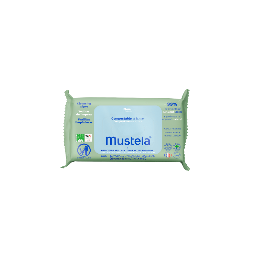 Mustela Salviette Compostabili Profumate 60 Pezzi Detersione bambini - Be Brave Boutique