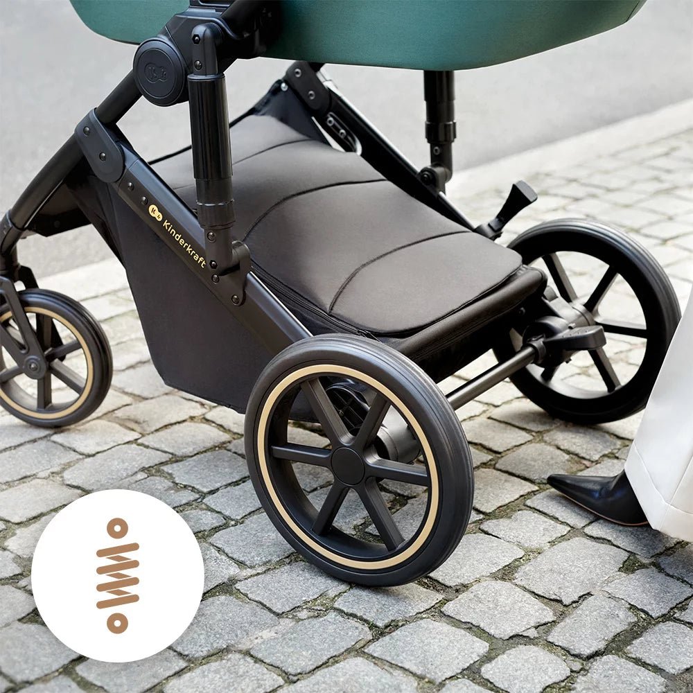 Passeggino Trio PRIME 2 Kinderkraft Dark Green - Be Brave Boutique