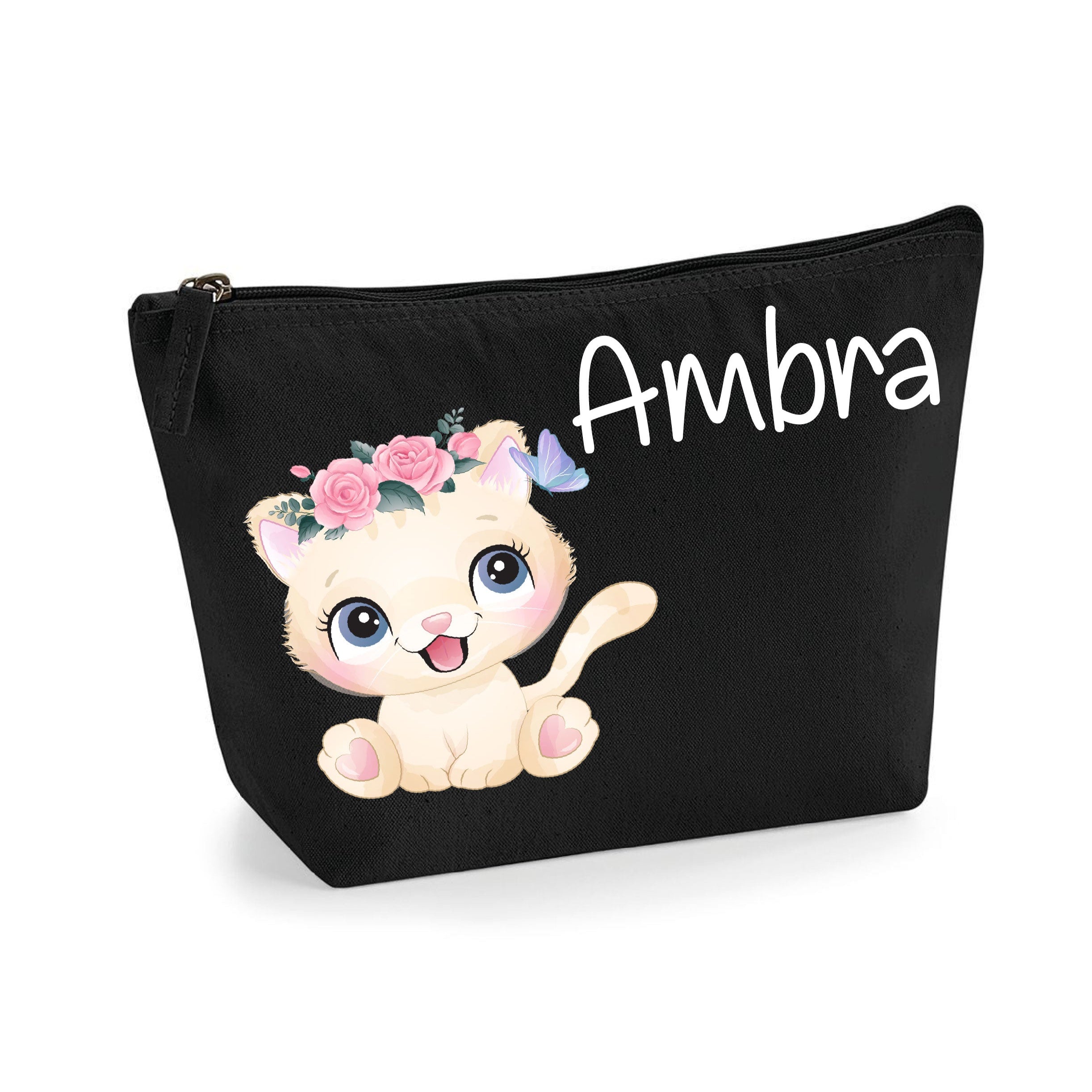 Pochette in cotone organico personalizzabile Gattina - Be Brave Boutique