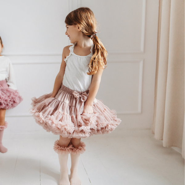 Gonna Ampia in Tulle Venetian Pink - Be Brave Boutique