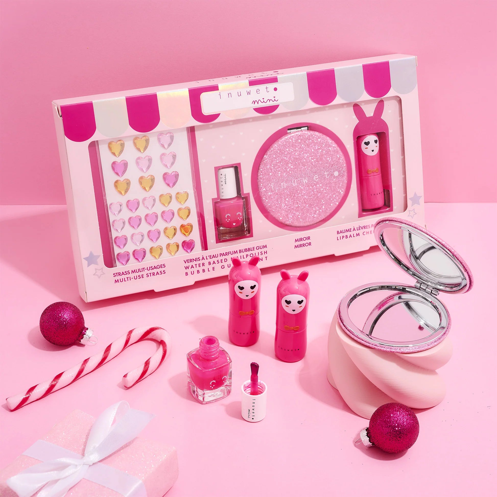 Set regalo glitter rosa - Ciliegia e fragola