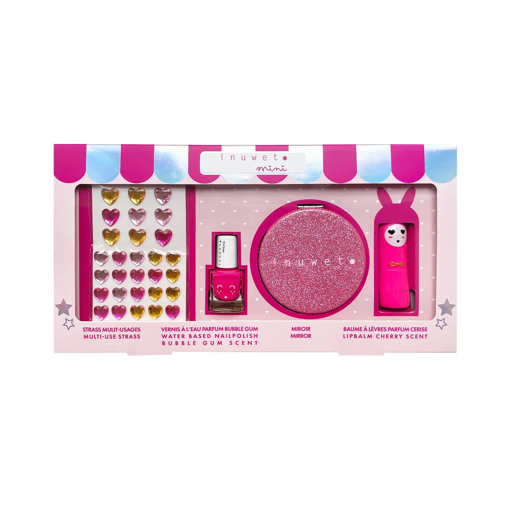 Set regalo glitter rosa - Ciliegia e fragola