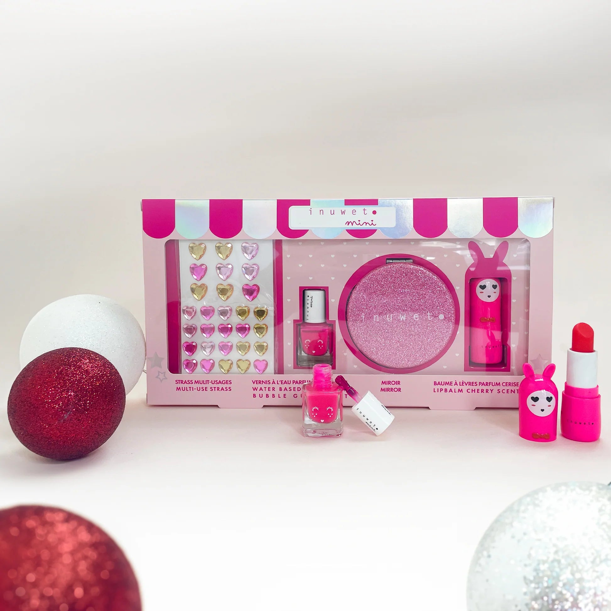 Set regalo glitter rosa - Ciliegia e fragola
