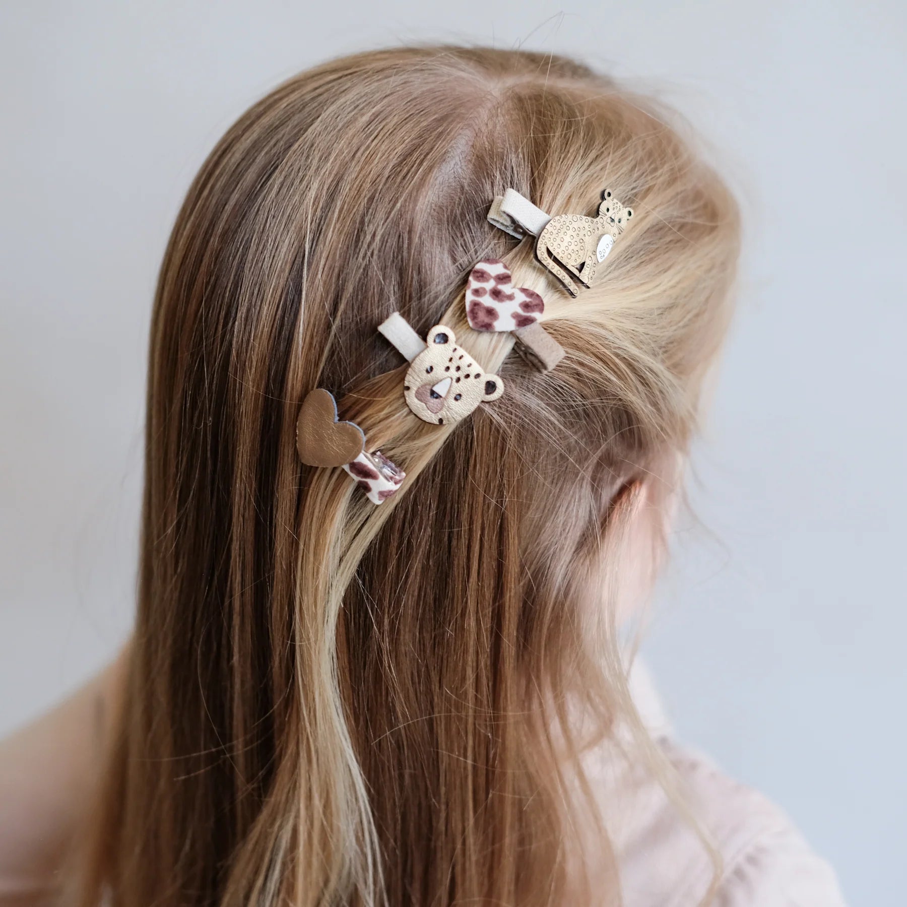 Mini Clip Leopardo e cuori - Be Brave Boutique