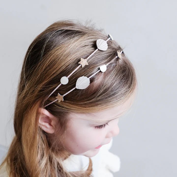 Cerchietto doppio conchiglie e stelline - Be Brave Boutique