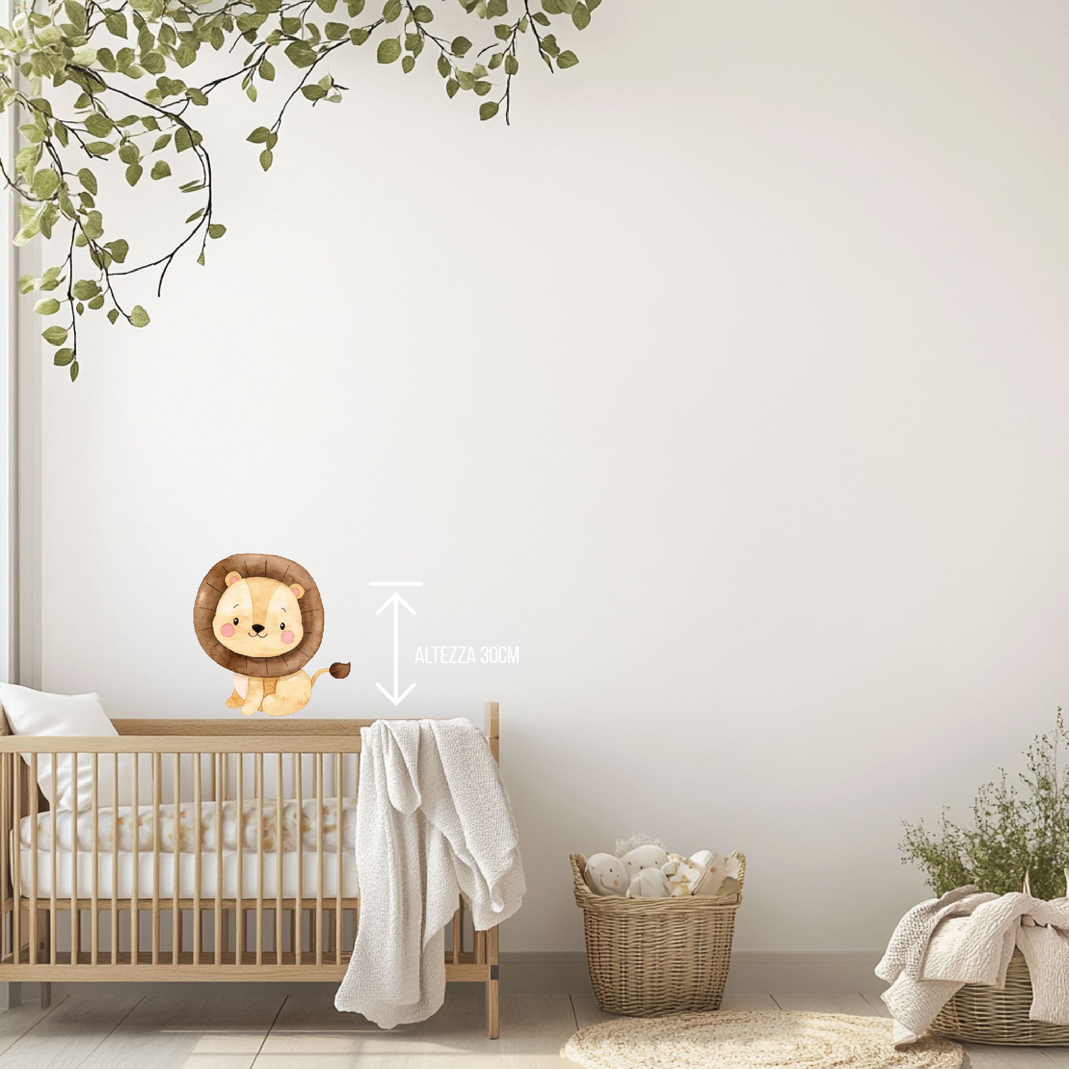 Adesivo murale H30cm Animali Safari - Be Brave Boutique