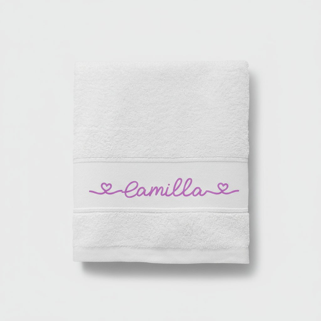 Asciugamani  personalizzato con nome Stampato disponibile in 3 misure - Be Brave Boutique
