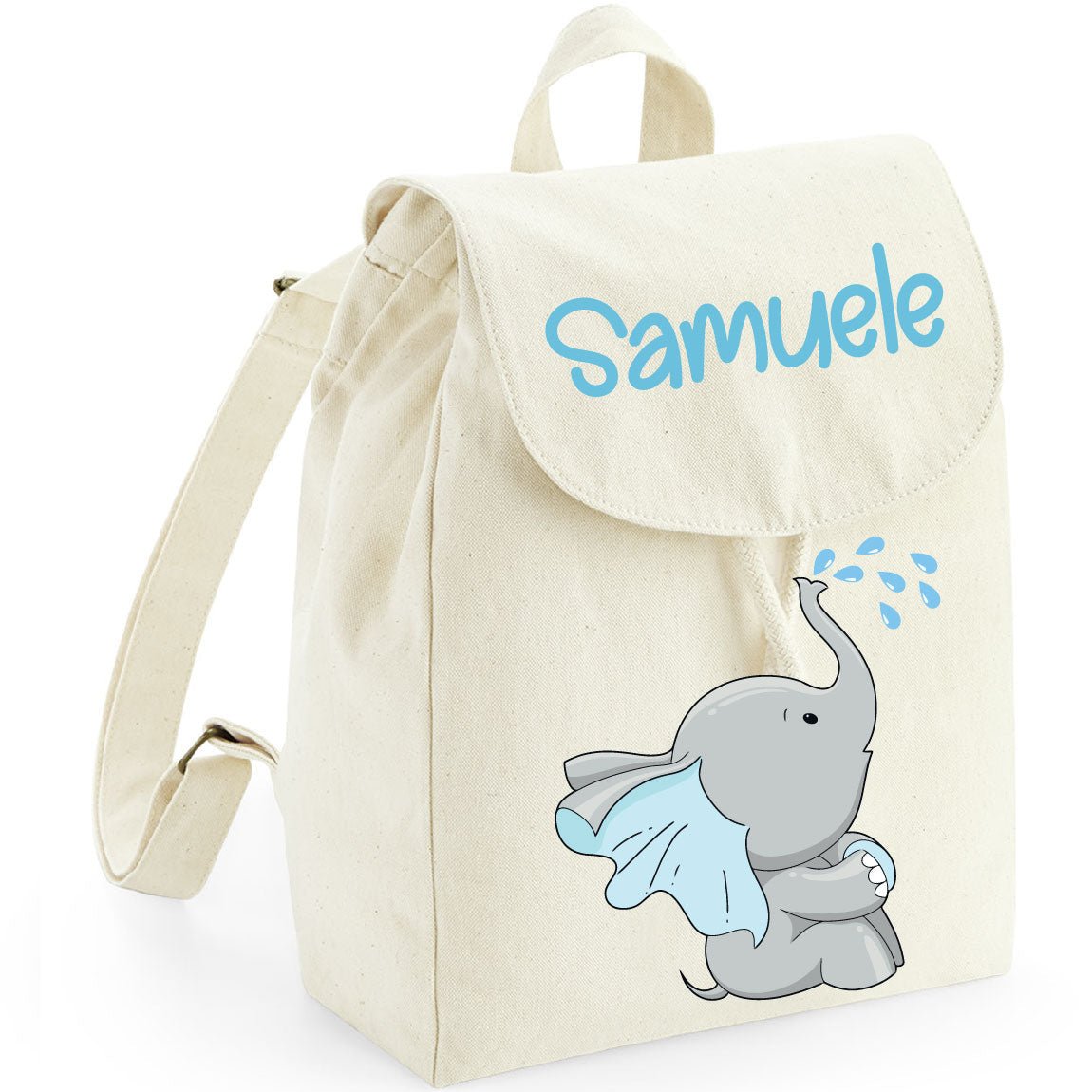 Mini Zaino per bambini in cotone Elefantino Gocce - Be Brave Boutique