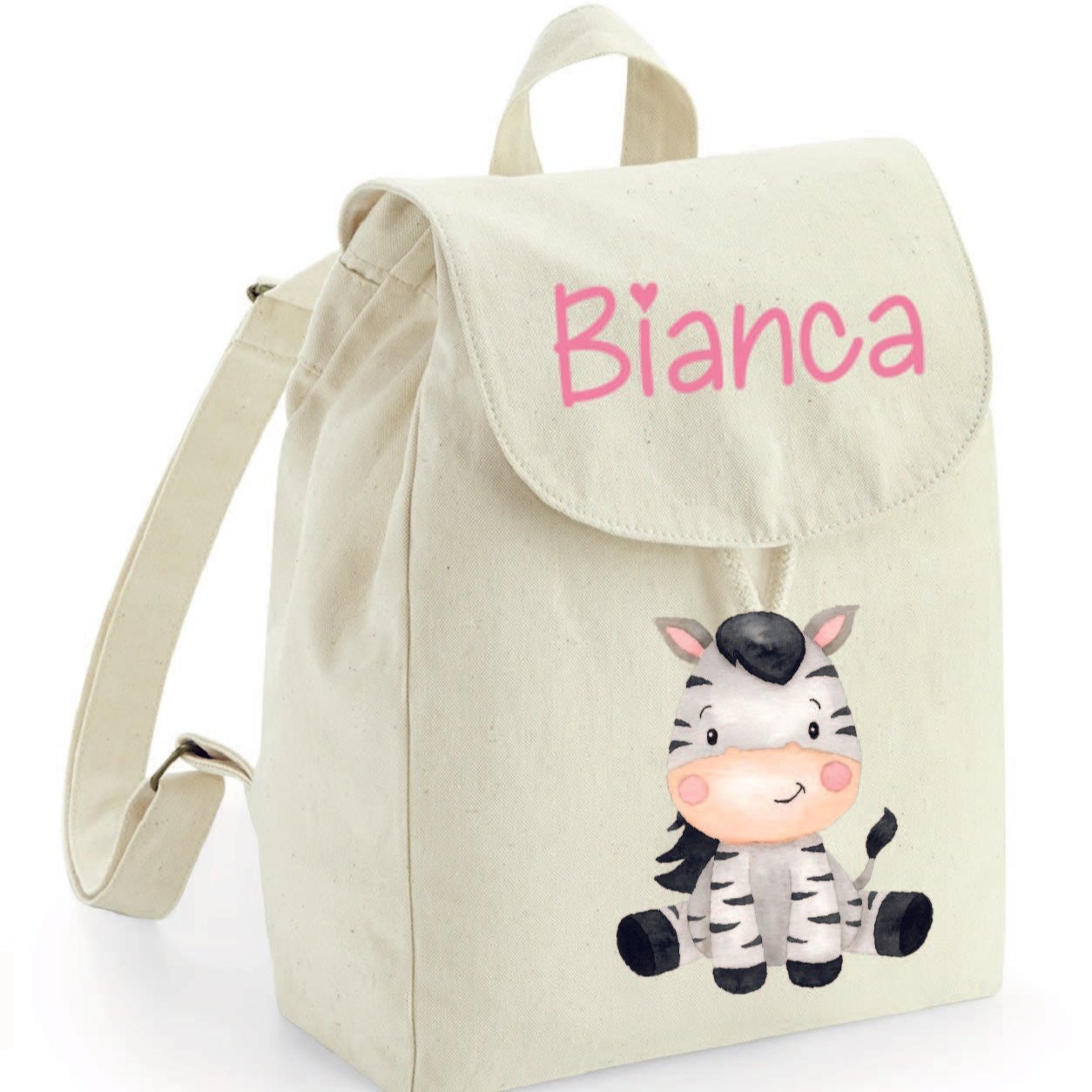 Mini Zaino in cotone Zebra - Be Brave Boutique