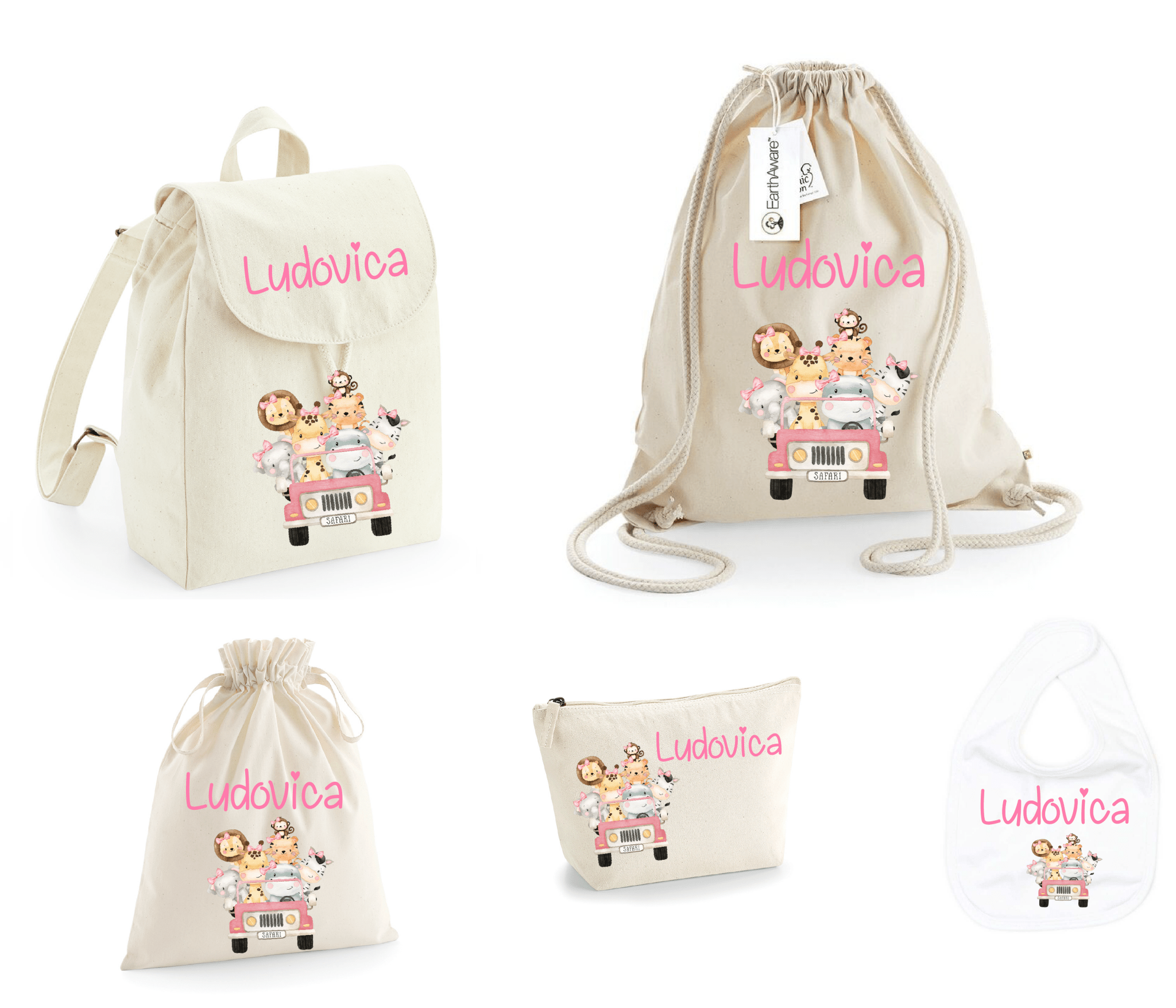 SUPER Set asilo Safari Rosa - Be Brave Boutique