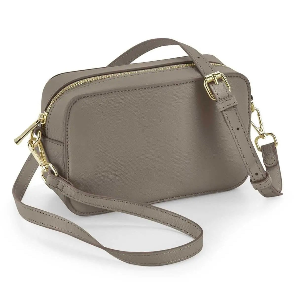Mini Borsa in simil pelle Personalizzabile Tortora