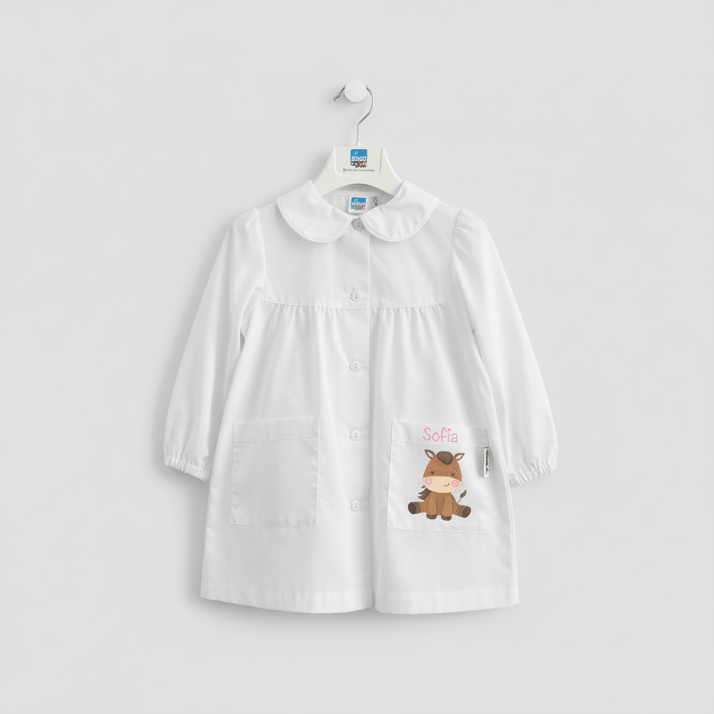 Grembiule Siggi Bimba Personalizzabile con nome e Baby Horse - Be Brave Boutique