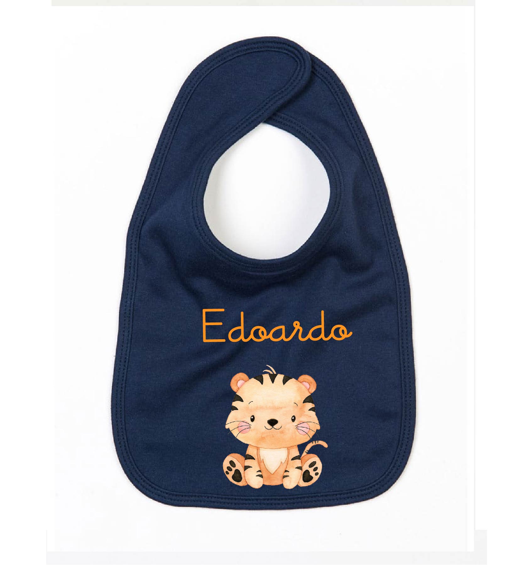 Bavaglino in Cotone organico Tigrotto  personalizzabile - Be Brave Boutique
