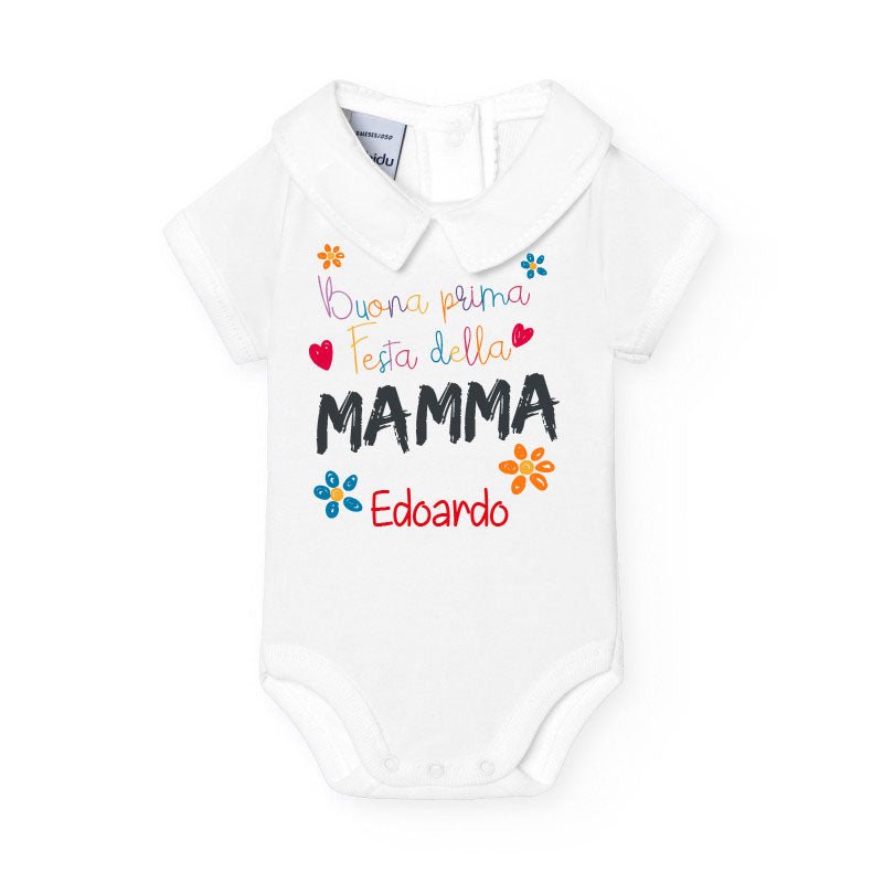Body Bimbo in cotone manica corta  Buona prima festa della Mamma - Be Brave Boutique
