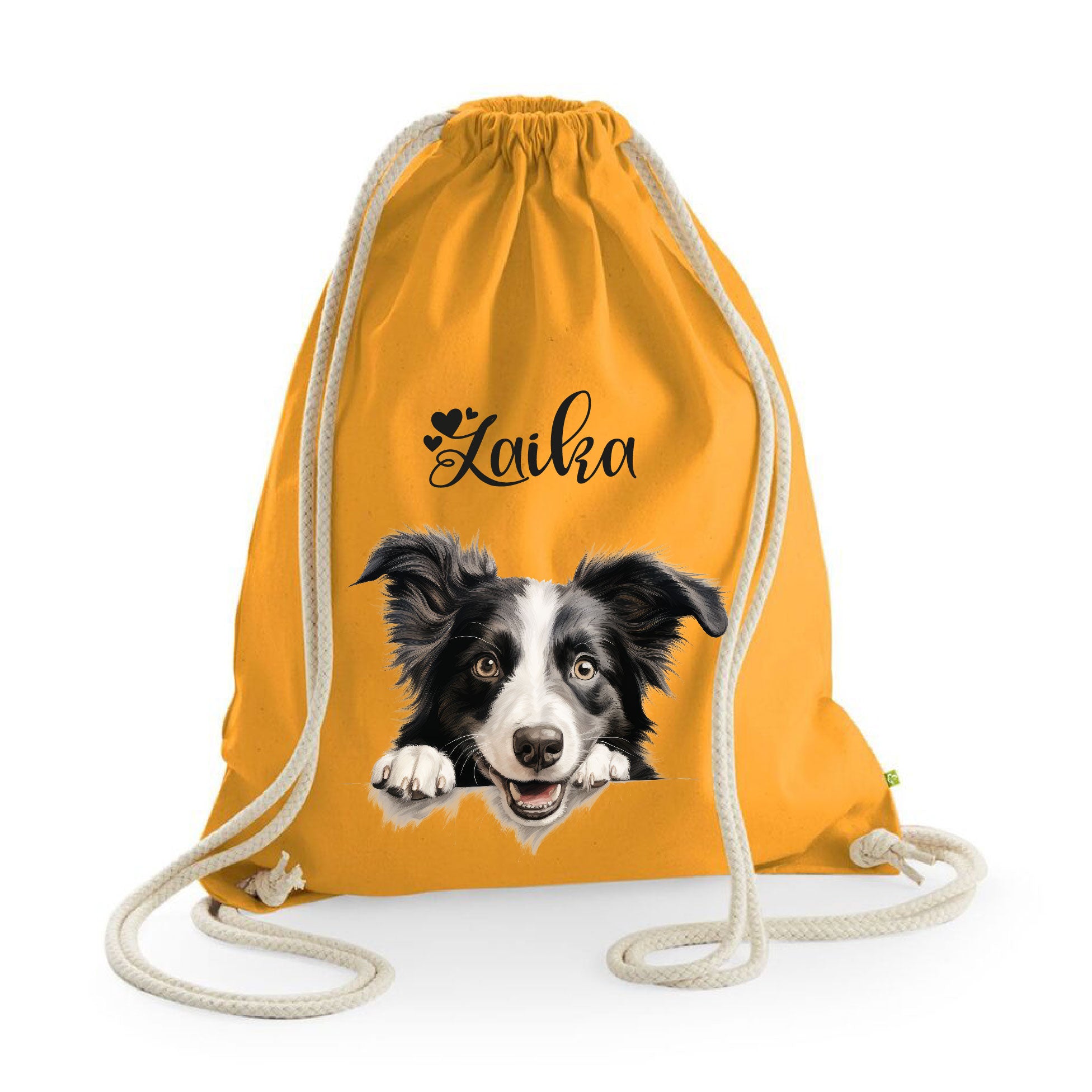 Sacca porta oggetti personalizzata cani Border Collie - Be Brave Boutique