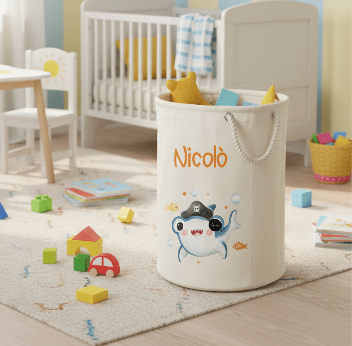 Ceste Portagiochi Morbide Personalizzabili  Baby Shark