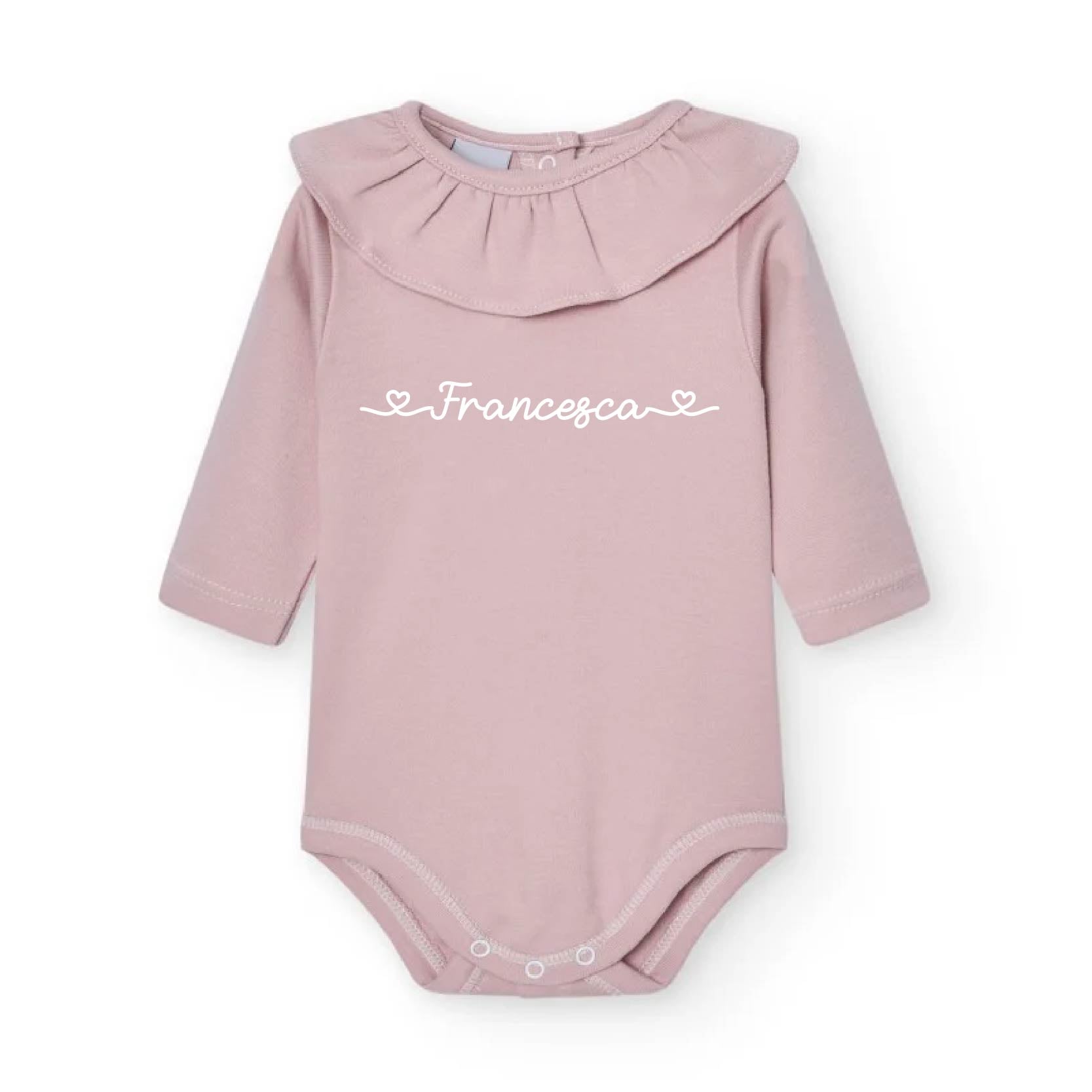 Body a manica lunga colletto Rosa Personalizzabile - Be Brave Boutique