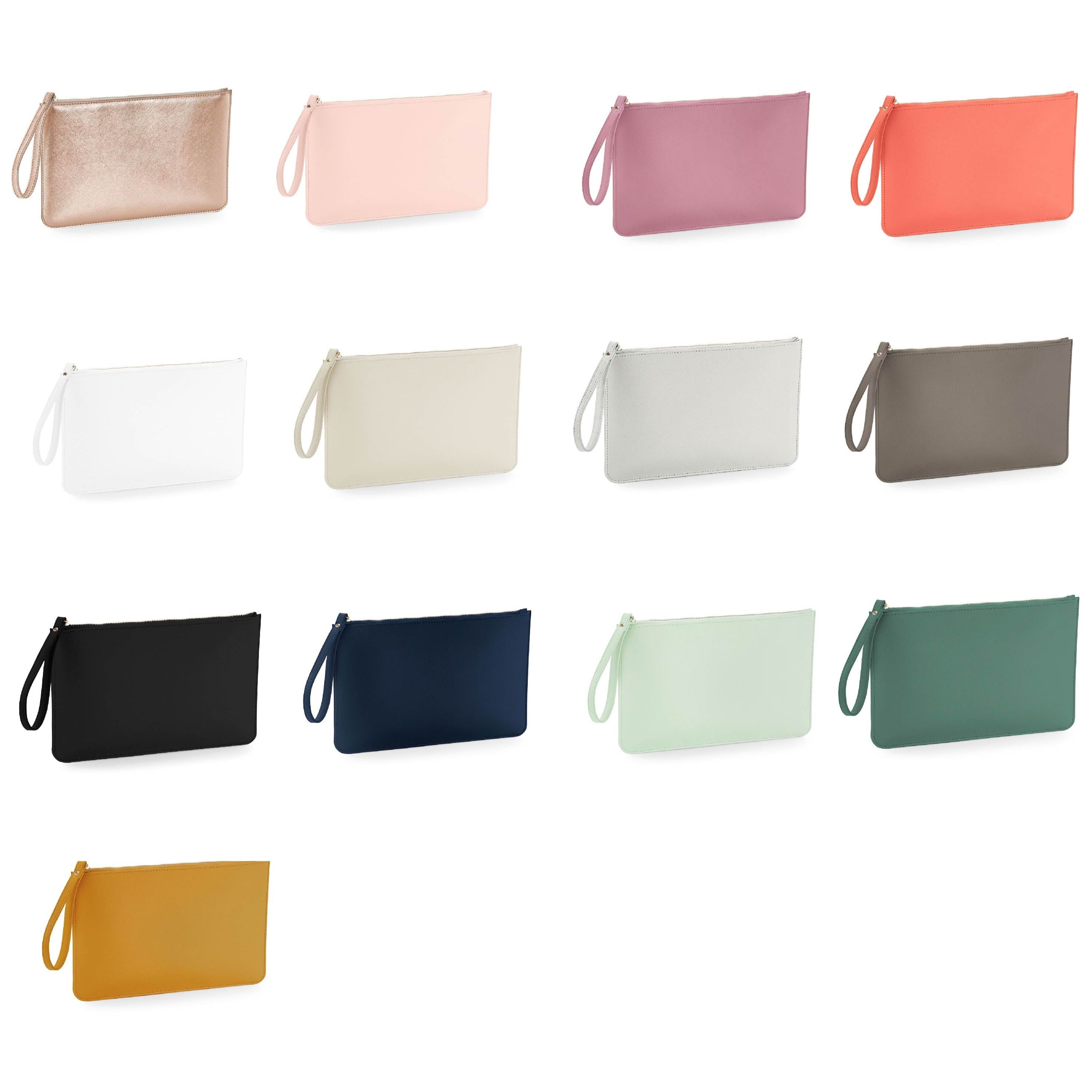 Pochette con anello piatta in simil pelle  personalizzabile 13 colori disponibili - Be Brave Boutique