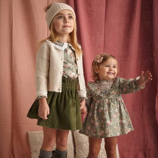 Completo da bambina con gonna scozzese ACACIA - Be Brave Boutique