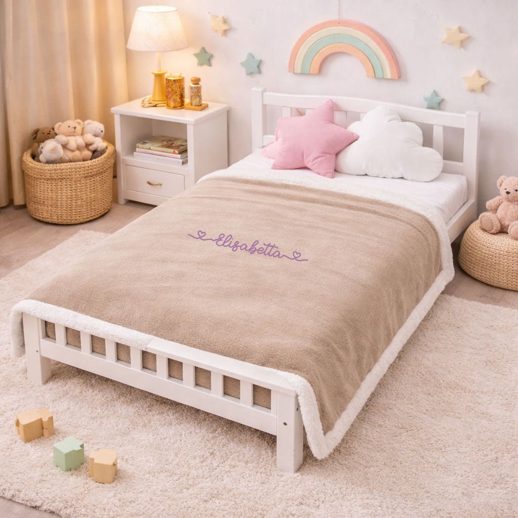 Coperta 130x170  in sherpa personalizzabile con nome