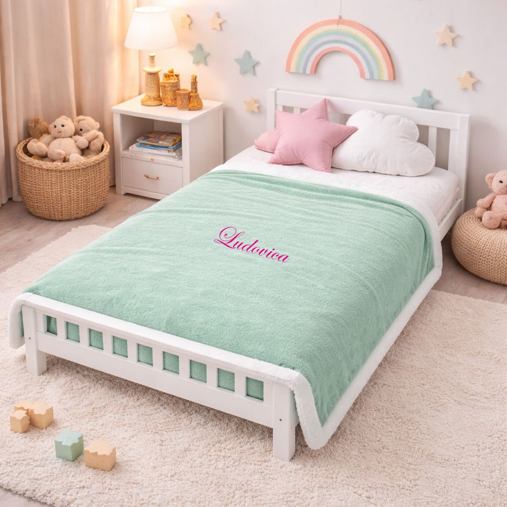 Coperta 130x170  in sherpa personalizzabile con nome