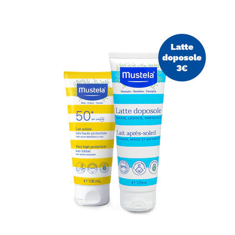 Protezione solare SPF50 100ml + Latte doposole 125ml Mustela