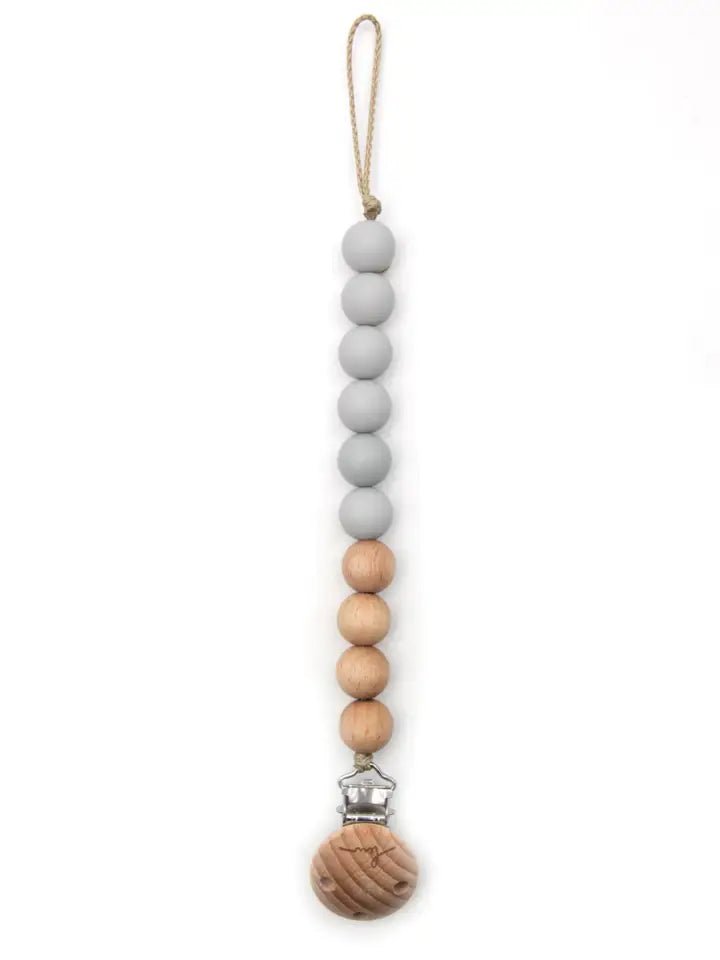 catena per ciuccio - pietra e quercia - Be Brave Boutique