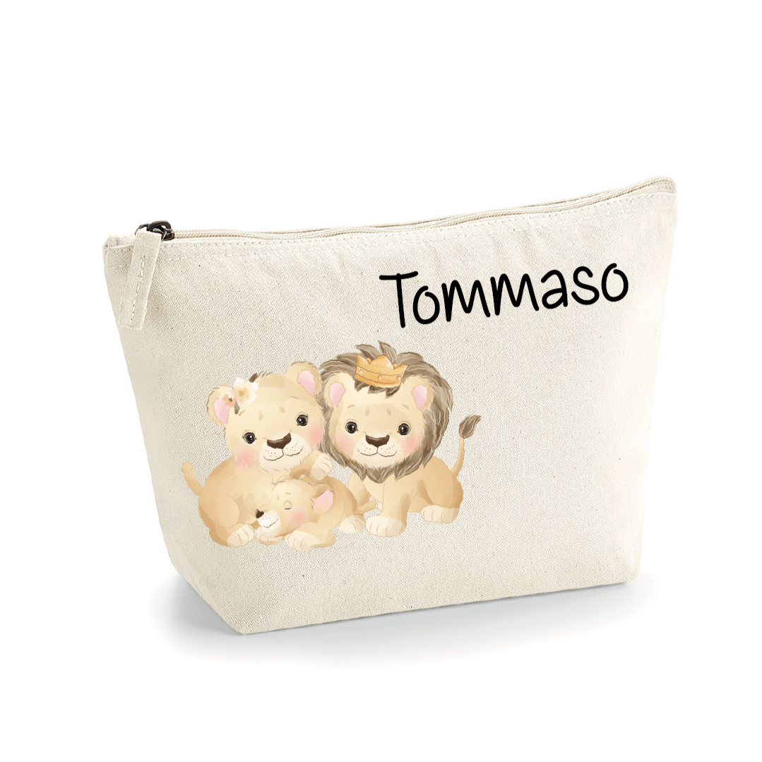 Pochette in cotone organico personalizzabile Fam. Leoni - Be Brave Boutique