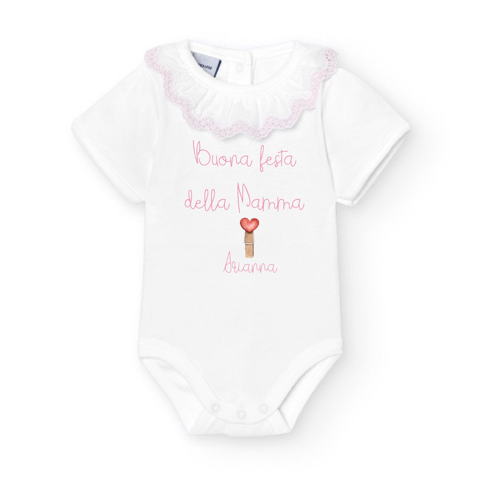 Body Bimba in cotone manica corta Festa della Mamma - Be Brave Boutique