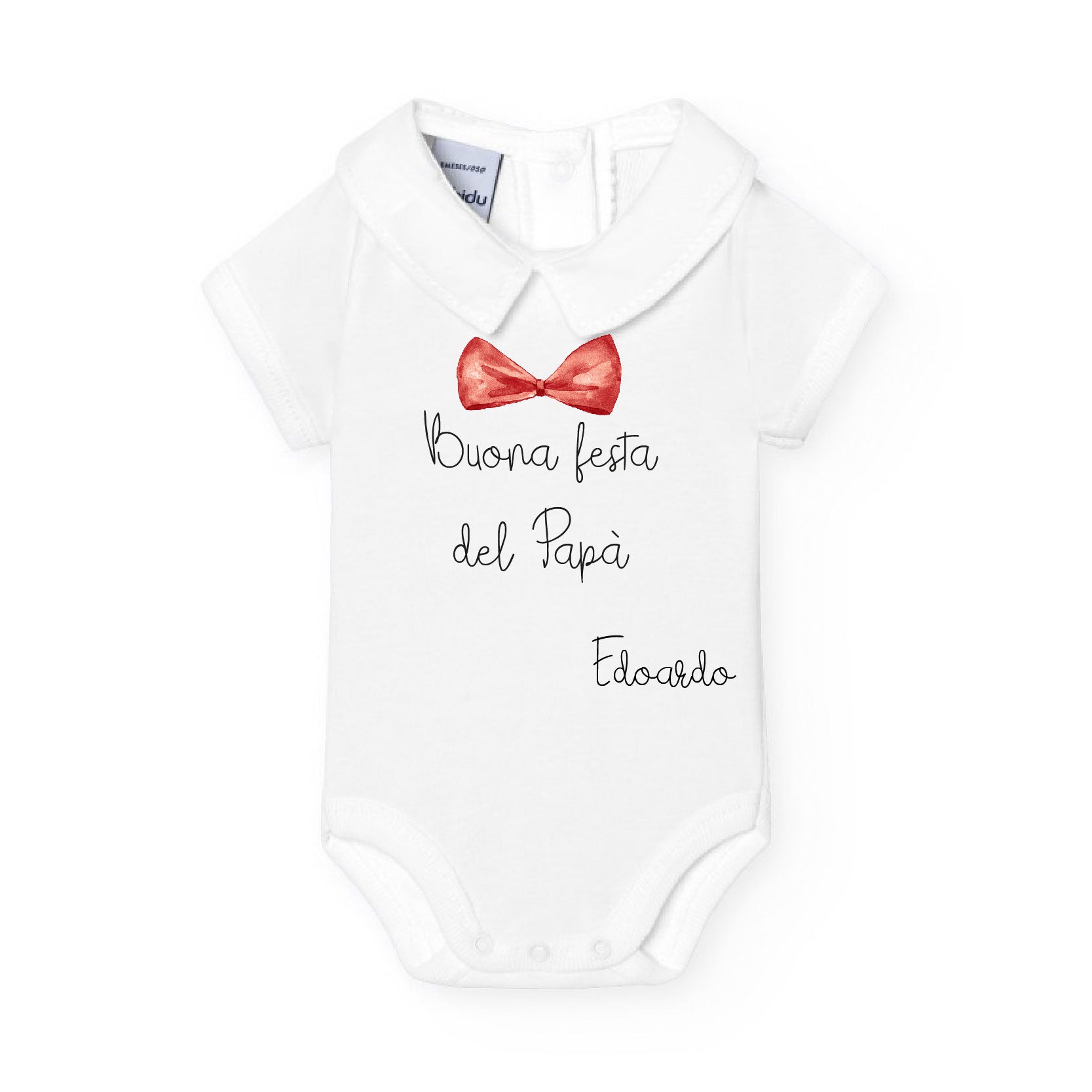 Body in cotone manica corta Festa del papà 2025 personalizzabile - Be Brave Boutique