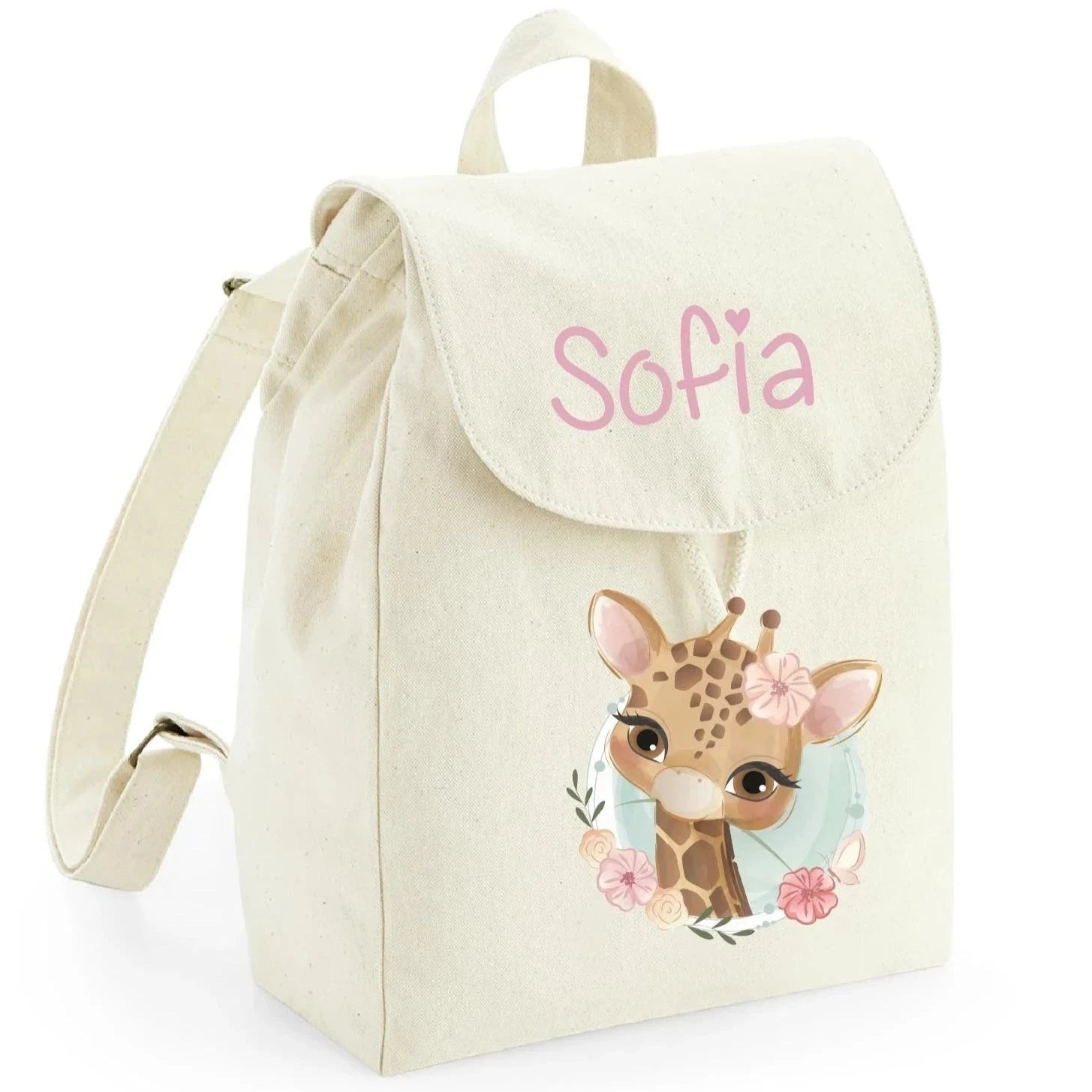 Mini Zaino  per bambini  in cotone Giraffa - Be Brave Boutique