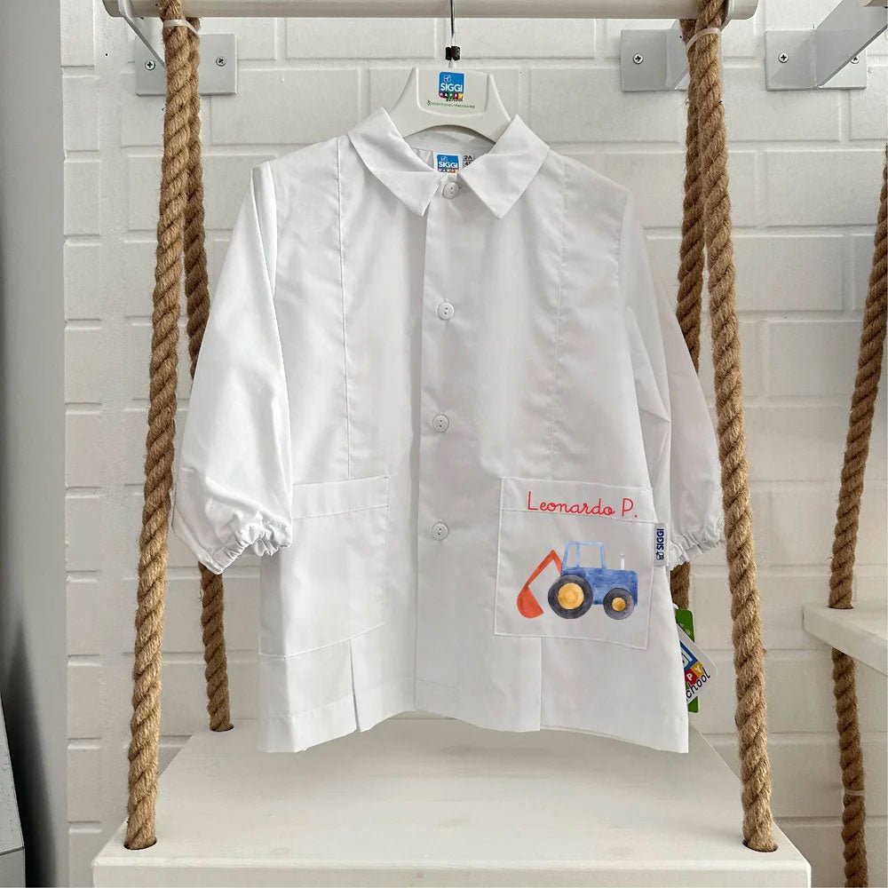 Grembiule Siggi  Trattore  Personalizzabile con nome - Be Brave Boutique