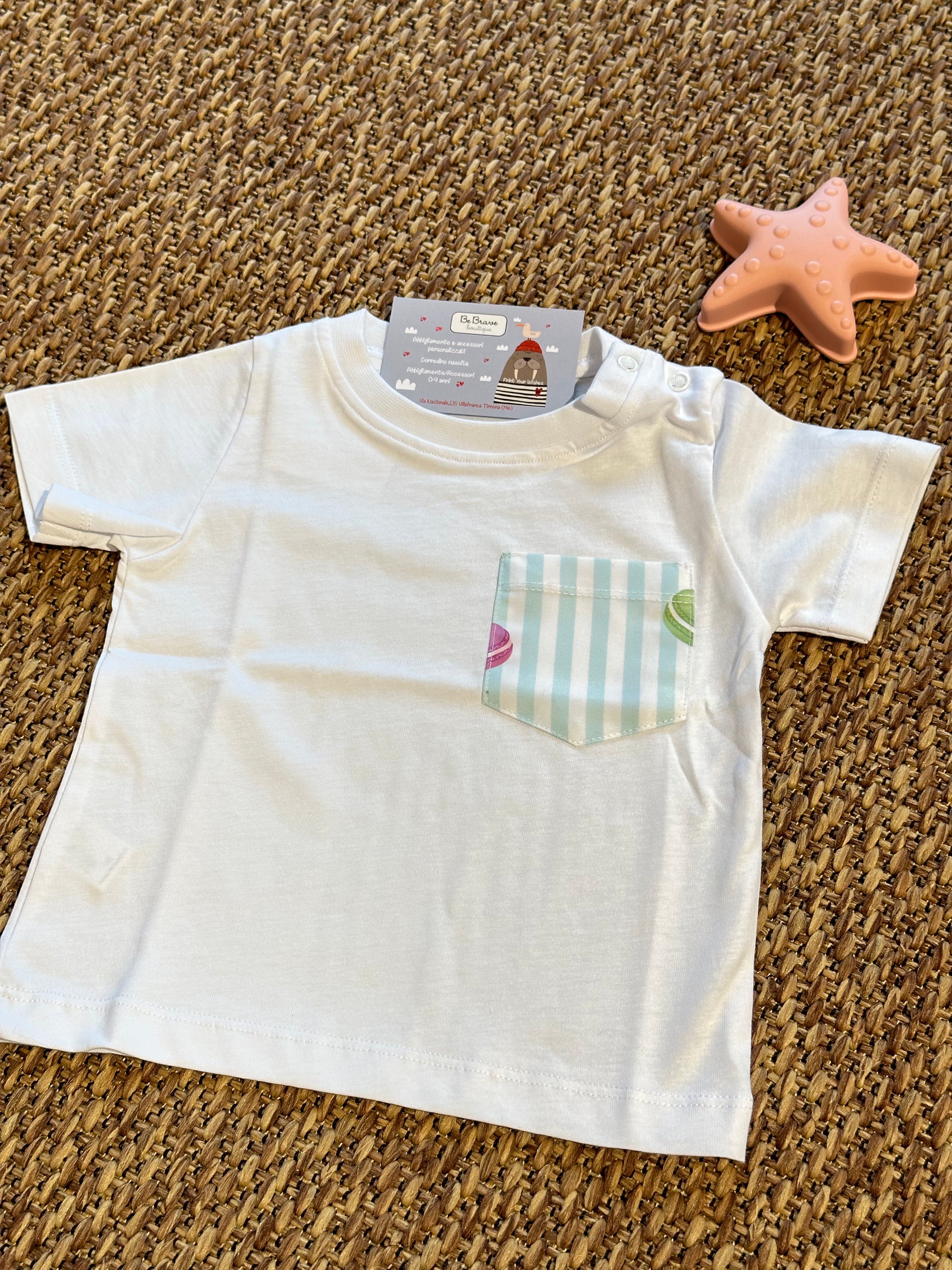 Tshirt cotone bimbo Macarons - Be Brave Boutique